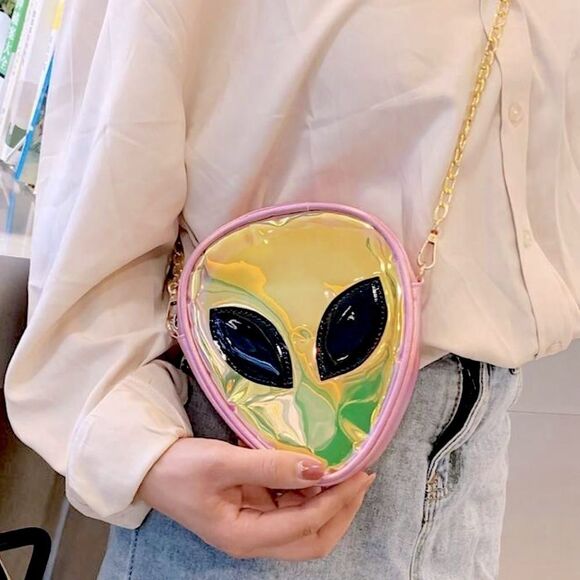 HALLOWEEN SALE Translucent Alien Crossbody Purse - Picture 1 of 5